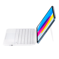 Clavier magique sans fil BT en cuir, modèle Ruidian RD02c, couleur noire, pour iPad 10,9 pouces, compatible FCC CE RECH, nouveauté 2025