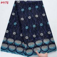 Tissu en dentelle de coton africain Kalume 4978, prix d'usine, dentelle brodée nigériane avec pierres pour robe de soirée, haute qualité