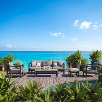 Anpassbares Modernes Aluminium-Outdoor-Sofa-Set - Luxuriöses Design für Hotel- und Innenhofnutzung
