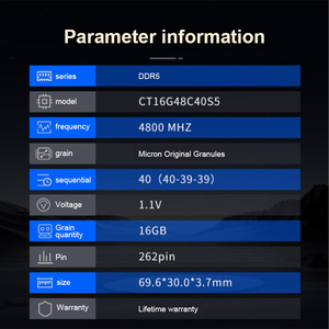 Mạnh mẽ rất quan trọng DDR5 5600 SODIMM REG ECC <span class=keywords><strong>RAM</strong></span> <span class=keywords><strong>32GB</strong></span> 64GB cho máy tính để bàn trong kho - Product Image 5