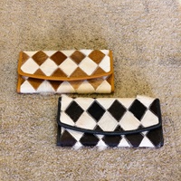 Dompet Kulit Asli Ukiran Tangan Trendi Baru, Tas Selempang Ponsel Bergaya Multifungsi Warna Pink, Dompet Clutch Crossbody