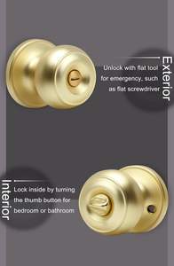 طقم مقبض باب دخول مقاوم للماء الأكثر مبيعًا، قفل باب دخول من الفولاذ المقاوم للصدأ الصلب للاستخدام الداخلي والخارجي - Product Image 2