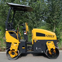 Nouveau modèle de rouleau compresseur à double tambour 2,5 tonnes 5 tonnes 6 tonnes, compacteur diesel durable, rouleau vibratoire pour béton
