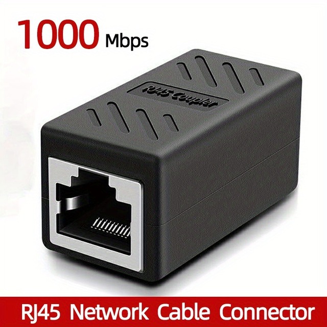Network Cable Connector RJ45 Straight-Through Plug 5e/6 8P8C Computer Broadband Extender Shielded
