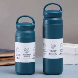 Mug isotherme anti-fuite avec couvercle hermétique, 350 ml, en acier inoxydable, écologique, isolation thermique de 6 à 12 heures, avec poignée - Product Image 4