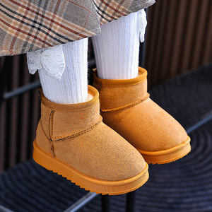 Bottes de neige d'<span class=keywords><strong>hiver</strong></span> pour enfants en daim 2025 – Nouvelles bottes en velours épaissies pour garçons et filles avec doublure chaude en peluche et semelle antidérapante en coton - Product Image 2