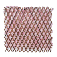 Clôture en plastique artificielle en forme de lierre pour l'extérieur, jardin, fleurs de cerisier, haie de feuilles, écran mural, intimité, 1*1.9m