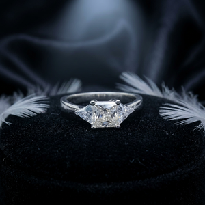 Unisex Luxury <b>14K</b> Solid <b>Gold</b> Classic Trend IGI Certified Full VVS/VS 2carat Princess Cut Diamond Engagement <b>Ring</b> - Product Image 1