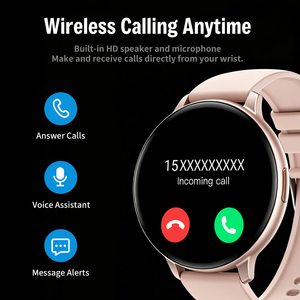 Montre connectée AOC T6 Bluetooth 5.3, montre de sport avec fonction d'appel, moniteur de fréquence cardiaque, suivi de <span class=keywords><strong>l</strong></span>'<span class=keywords><strong>oxygène</strong></span> sanguin, cadrans de montre personnalisés - Product Image 3
