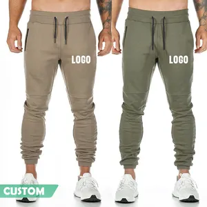 Muscle Exercise Fitness Training Jogger Pants Men'S Cotton Polyester Elastic Closure Small Feet Sweat Track Pants Slim Trousers