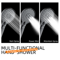 Ningbo système de douche de pluie mural moderne grande tête Durable en acier inoxydable salle de bain noir mat douche colonne de douche Kit