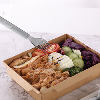 Boîtes en papier kraft jetables pour salades, sushis, bento, sandwichs, repas à emporter, avec couvercle – Vente en gros
