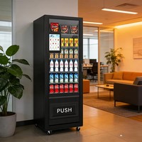 Máquina Expendedora Inteligente con Pantalla Táctil, Autoservicio, Combinación de Bebidas y Snacks, Sin Efectivo, Android Comercial, OEM, Código QR, SDK, Wi-Fi, 4G, Control Remoto