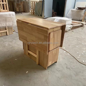 <span class=keywords><strong>Tavolo</strong></span> da Pranzo Pieghevole Salvaspazio Rettangolare in Legno Stile Moderno e Minimalista <span class=keywords><strong>con</strong></span> <span class=keywords><strong>4</strong></span> <span class=keywords><strong>Sedie</strong></span> Pieghevoli all'Ingrosso - Product Image 2