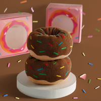 Chaussettes Donut de Haute Qualité, Couleur Café, Cadeau Original et Amusant, Chaussettes avec Boîte en Forme de Nourriture