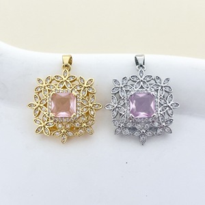 Collier avec pendentif fleur pour femme, micro-serti de zircon et entièrement orné de diamants, bijoux en alliage de zinc, cadeau pour femme - Product Image 4