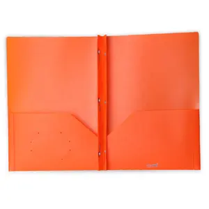 POLY Portfolio PP 2 Poches Porte-Fichiers Dossier de documents en plastique avec 3 broches en métal