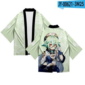 Genshined <span class=keywords><strong>Impact</strong></span> Klee Zhong Li Ke Qing <span class=keywords><strong>Paimon</strong></span> Xiao Cosplay Impression 3D Haori Cartoon Vêtements Anime Kimono Cape - Product Image 4