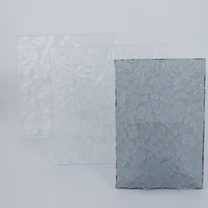Panneau de verre décoratif stratifié en résine à texture givrée effet glace craquelée avec effet vague d'eau pour cloison de hall d'hôtel et revêtement mural - Product Image 6