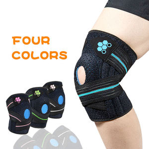 Genouillère de compression en maille respirante avec sangles croisées, genouillère anti-humidité pour la musculation, l'entraînement en salle de sport, hommes et femmes - Product Image 1