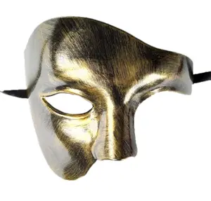 Hommes femmes carnaval fête costume accessoires créatif fantôme mascarade cosplay masque en plastique un oeil demi-masque facial