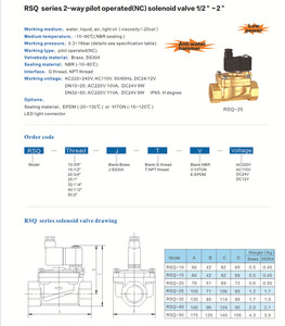 Solénoïde à faible puissance RSQ-25, solénoïde de qualité alimentaire - Product Image 4