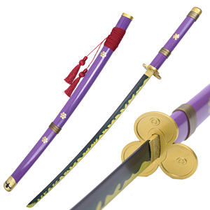 Minghu-espada de Anime hecha a mano, espada Roronoa Zoro, pluma del cielo, Slash púrpura, Yan Mo, espada de Anime japonés - Product Image 2