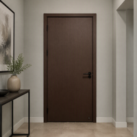 Porte de chambre moderne en WPC imperméable, porte intérieure en composite bois-plastique écologique