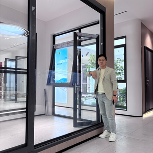 Portes <span class=keywords><strong>coulissantes</strong></span> en alliage d'aluminium sur mesure avec rupture de pont thermique, portes en verre <span class=keywords><strong>suspendues</strong></span> robustes pour balcon et cuisine - Product Image 1