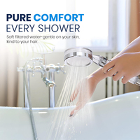Pommeau de Douche Filtrant Haute Pression Portable avec Élimination du Chlore et Micro-bulles pour Voyage