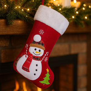 Chaussettes de Noël vierges à motifs de dessins animés de Père Noël, de haute qualité, à succès, pour broderie - Product Image 6