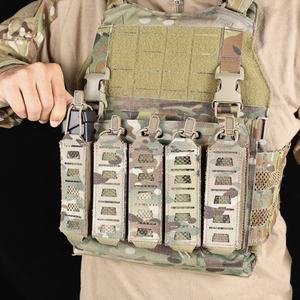 Pochette tactique rapide pour chargeur avec système Molle et sangles de retenue élastiques pour gilet de chasse et harnais de poitrine, dotée de la technologie auto-agrippante - Product Image 1