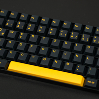 Aflion 108 Keys PBT Dye Sublimation Keycaps for Mechanical Keyboard Custom Drawing Yellow White 2-Color ANSI/ISO Layout Single