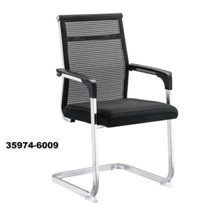 Chaise de réunion confortable à dossier haut en mesh avec hauteur réglable pour bureau et salle de conférence - Product Image 5
