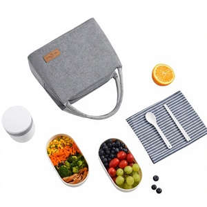 Bolsa de Almuerzo Aislada de Tela Oxford con Cierre de Cremallera, Ecológica, Resistente al Agua, Portátil para Trabajadores de Oficina y Estudiantes, Tamaño Pequeño - Product Image 5