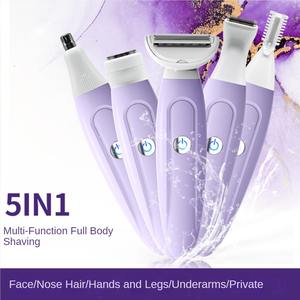 Étanche 5-en-1 électrique dame rasoir pour femmes indolore épilation visage Bikini corps zones femmes épilateur cheveux ménage - Product Image 2