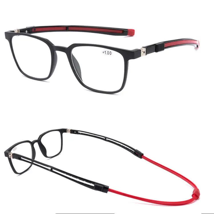 Kacamata Baca Portabel Olahraga, Kacamata Baca Olahraga Bingkai PC Leher Menggantung