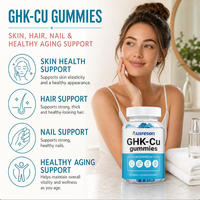Bonbons gélifiés au peptide GHK-Cu, supplément pour la peau et les cheveux, acide hyaluronique, soin de la peau, GHK-Cu, 50 mg, 100 mg, SPL OEM.