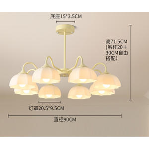 Modern Minimalist Cream-Colored <b>Chandelier</b> <b>for</b> Dining Living and Master <b>Bedroom</b> New Main Light <b>for</b> These Spaces - Product Image 6