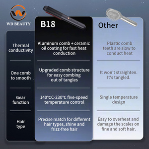 Strumento 5 in 1 per Acconciatura: Asciugacapelli Elettrico, Massaggiatore per Cuoio Capelluto, Piastra Lisciante e Pettine - Product Image 6