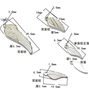 Pendenti di fascini del distanziatore dell'ala di angelo dell'acciaio inossidabile per la fabbricazione dei gioielli che fanno i risultati di DIY - Product Image 2