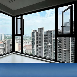 Fenêtre à battant série 110, style ouverture à bascule, pour balcon et chambre, design à pont thermique, en verre trempé, insonorisée, en alliage <span class=keywords><strong>d</strong></span>'aluminium, style postmoderne - Product Image 1