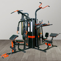 Machine de Fitness Multi Station Home Gym 5 Station Multi Gym Fitness Machine Équipement Avec Banc D'exercice D'haltère