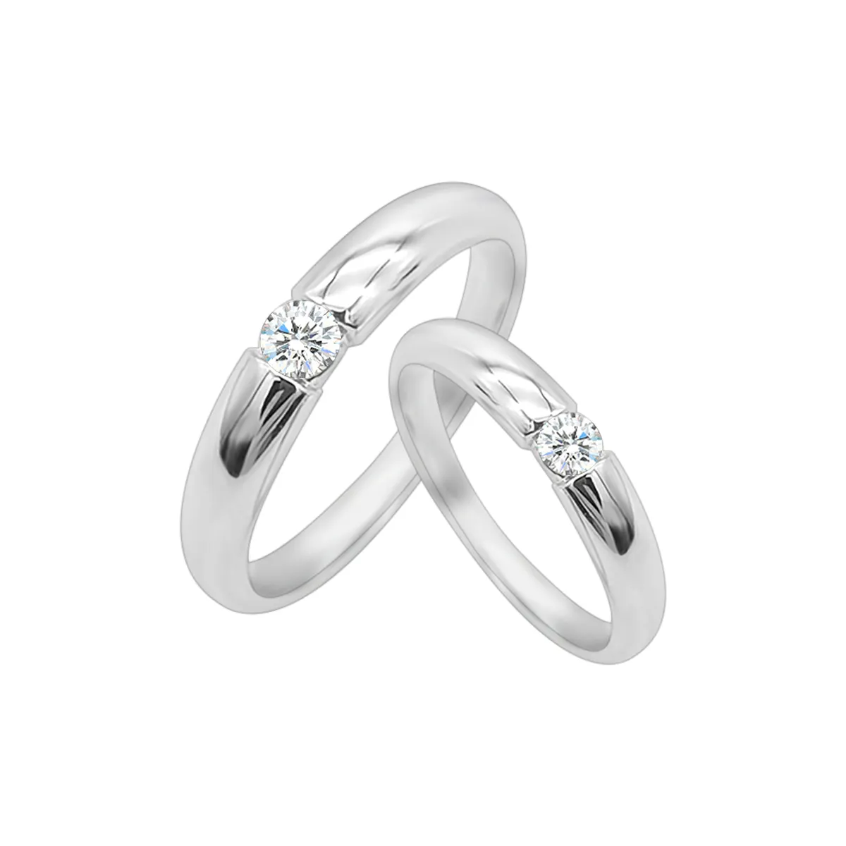Custom Fashion Elegant 18K Gold Diamond Jewelry Customized 9K/14K Gold Wedding Ring Women Men