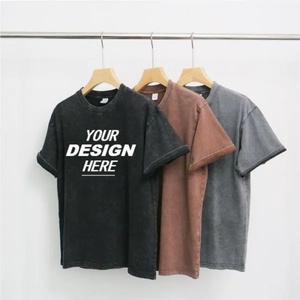 Camiseta de Hombre de Algodón Lavado con Estampado Personalizado, Secado Rápido, Transpirable, Estilo Urbano, Corte Regular - Product Image 1