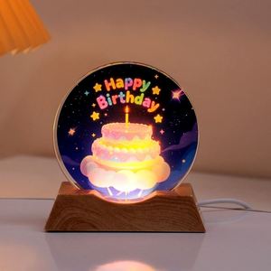 ลูกแก้วใสพร้อมลายเลเซอร์ 3 มิติภายใน - โคมไฟตั้งโต๊ะ LED เรืองแสงสำหรับตกแต่งบ้าน สำนักงาน ห้องนอน ชั้นวางของ - Product Image 2