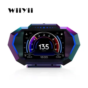 WiiYii Factory Direct 2023 Car OBD2 Gauge P24 Diagnostic Tool GPS Slope Meter Fast Refresh Rate G-Force HUD Auto Meter