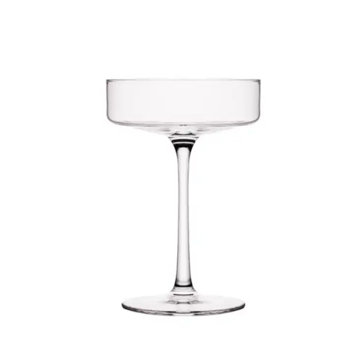 WYBW Tall Wide Mouth Martini Glass 150Ml Lead-Free Crystal Wine Glass Gold  Foil Sweet Champagne Glas…See more WYBW Tall Wide Mouth Martini Glass 150Ml