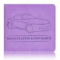 Étui de protection pour permis de conduire avec logo personnalisé pour documents d'immatriculation et d'assurance auto