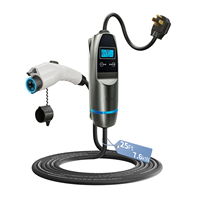 Chargeur de voiture électrique portable KHONS Type 2 avec boîtier de contrôle EU, indice IP65, 3,3-22 kW, état neuf